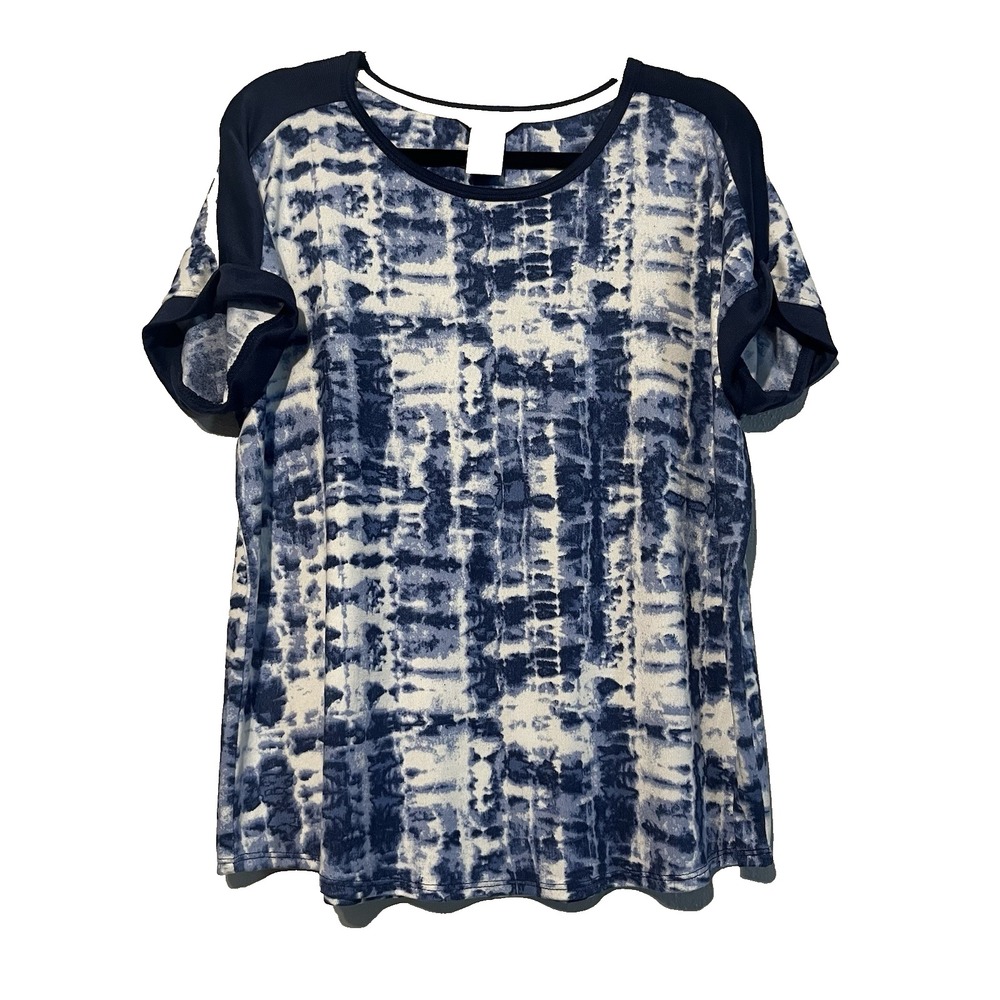Lucky Brand‎ Woman's Short Sleeve Pull Over Blouse Size XXL